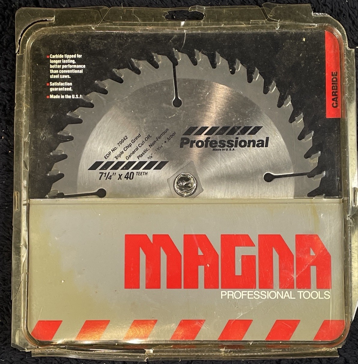 MAGNA #70042 Carbide 7-1/4" X 40 Tooth Saw Blade Professional Tools Made in USA