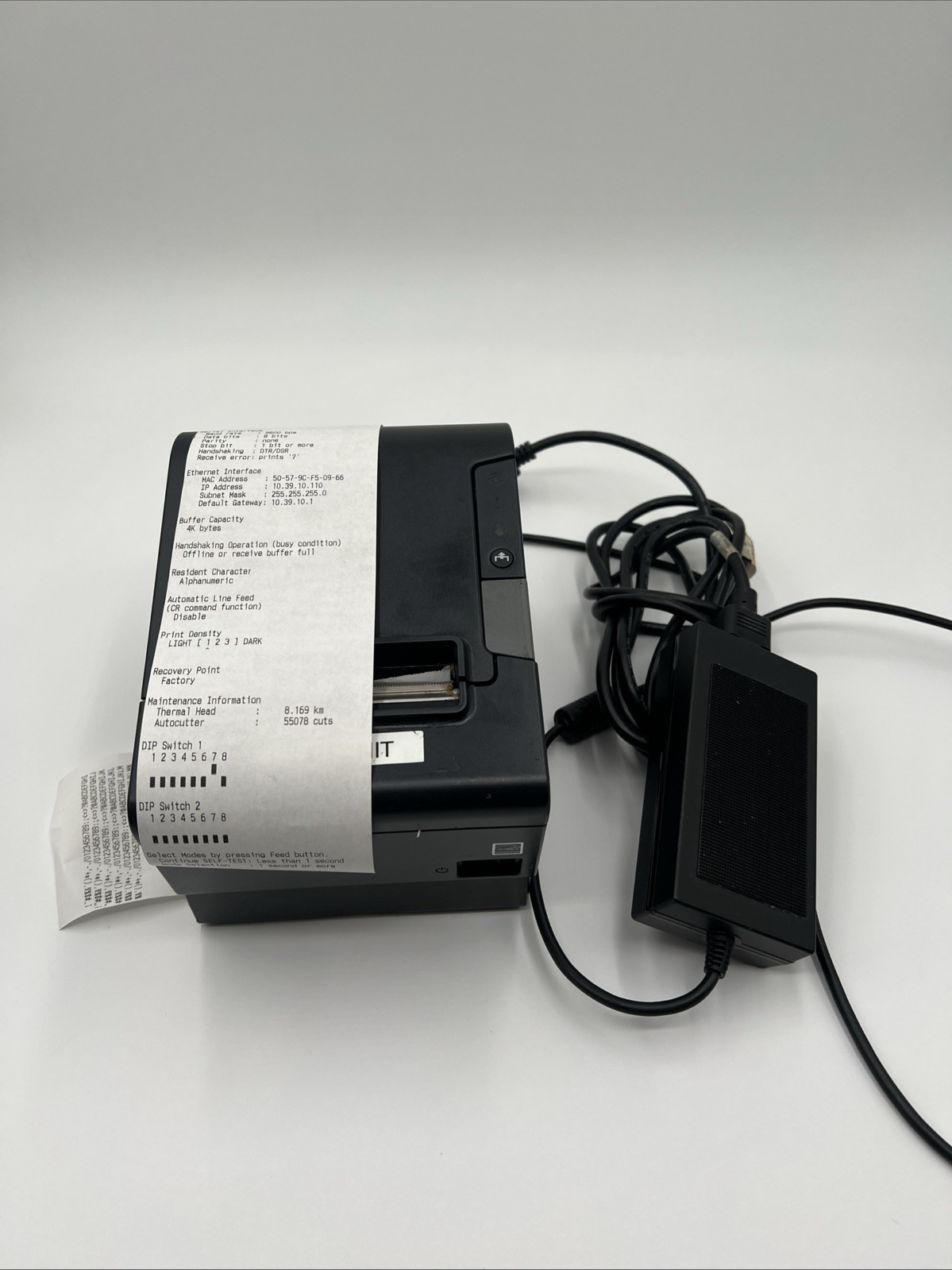 Epson TM-T88VI Point Of Sale Thermal Receipt Printer w/ Power Supply M338A