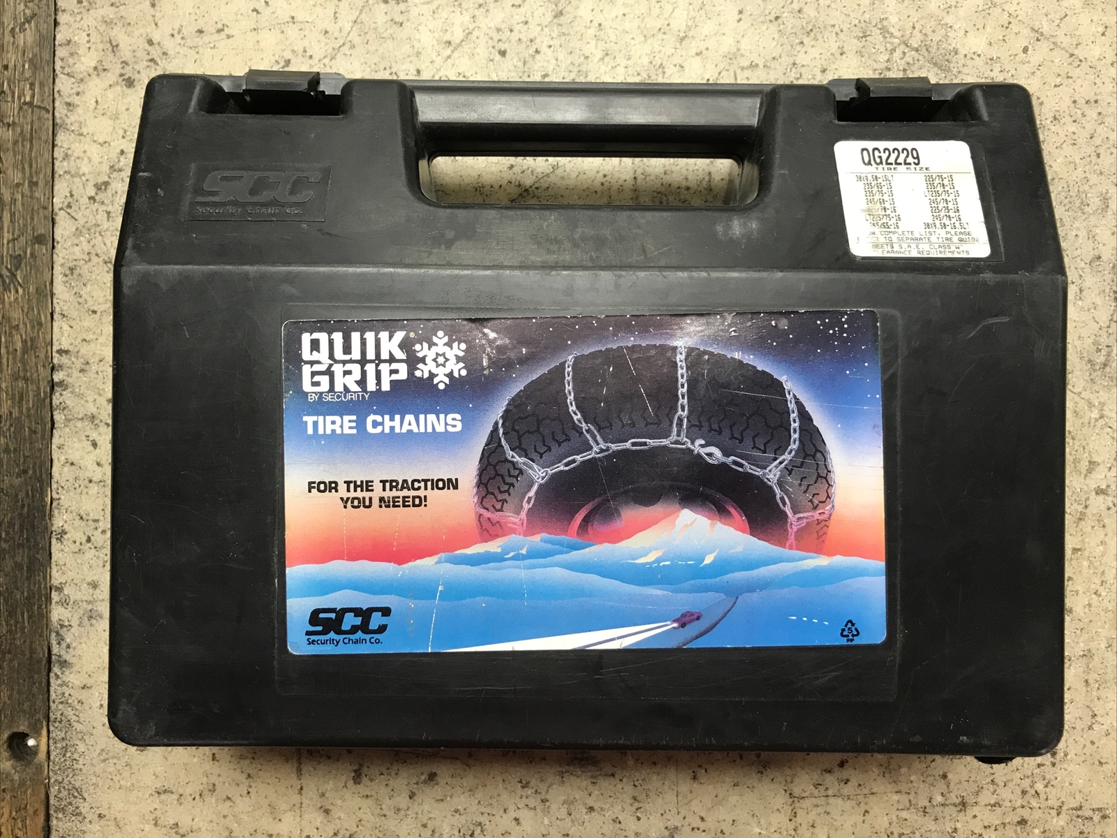 Quik Grip STD Twist Link Light Truck Tire Snow Chains QG2229 - Never Used 15-16