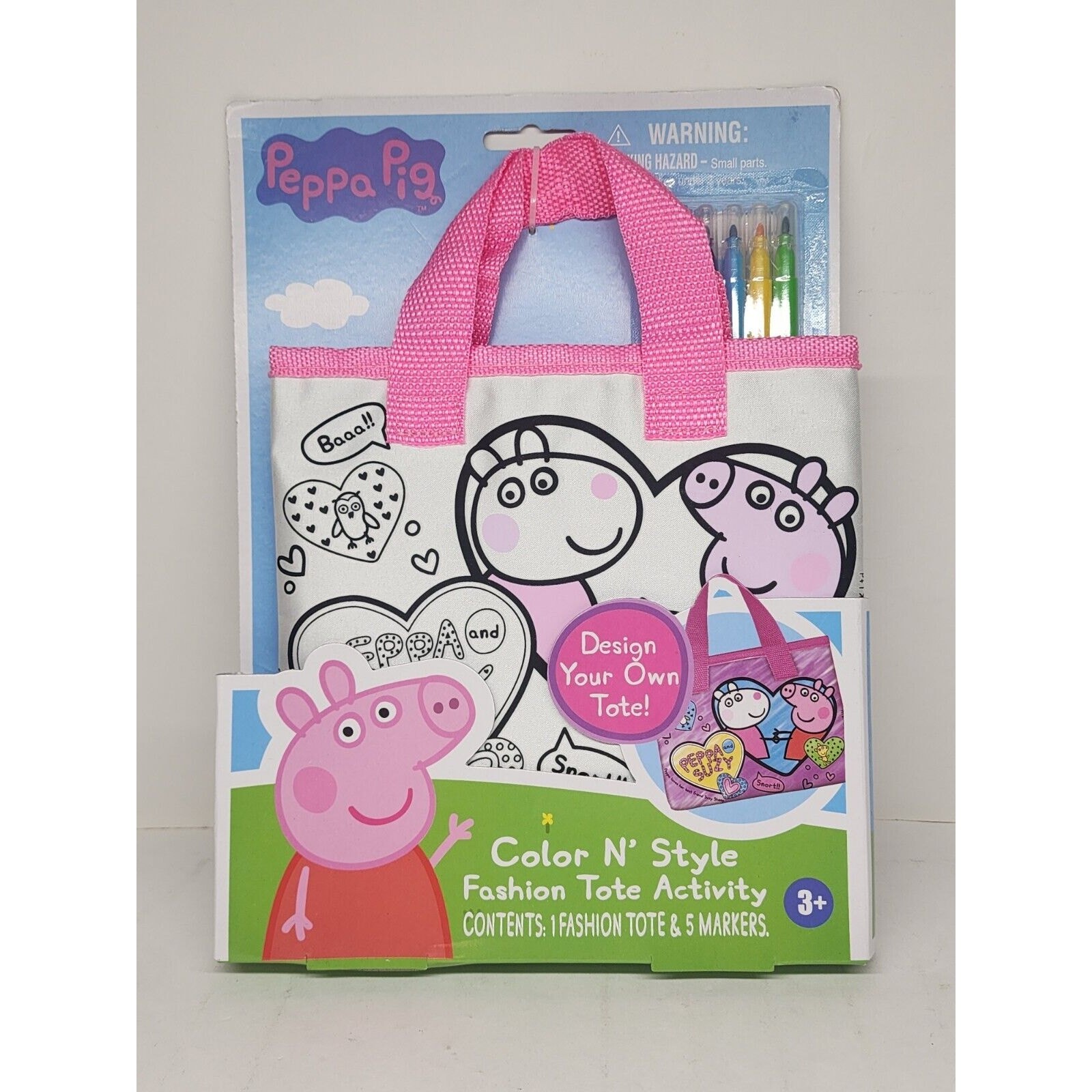 Pappa Pig Coloring Tote Fashion Tote Activity Design Your Own