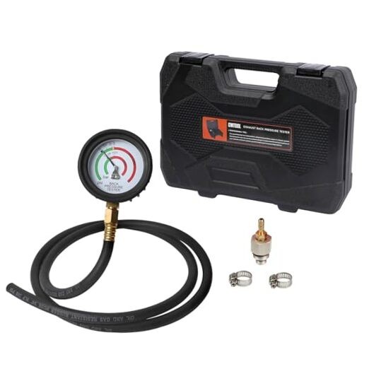 Exhaust Back Pressure Tester Kit with Carrying Case, Automotive Exhaust Back
