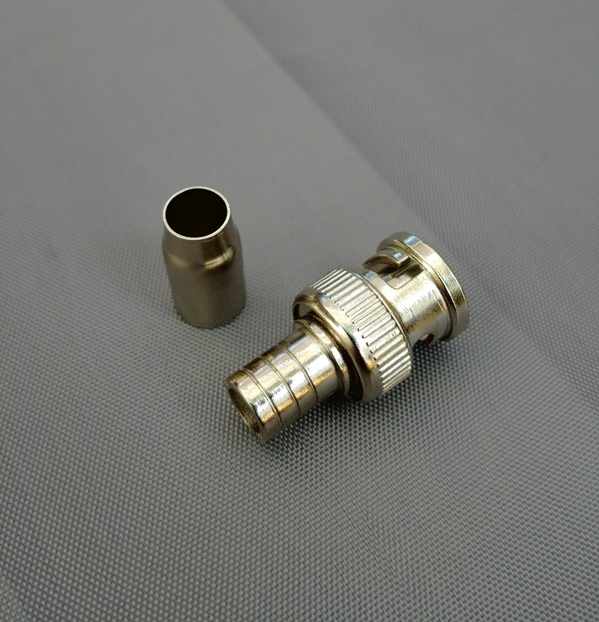 (2 PACKS) BNC Male 2-PC Crimp-On for RG59/U RG62/U Cable Connector - USA Seller