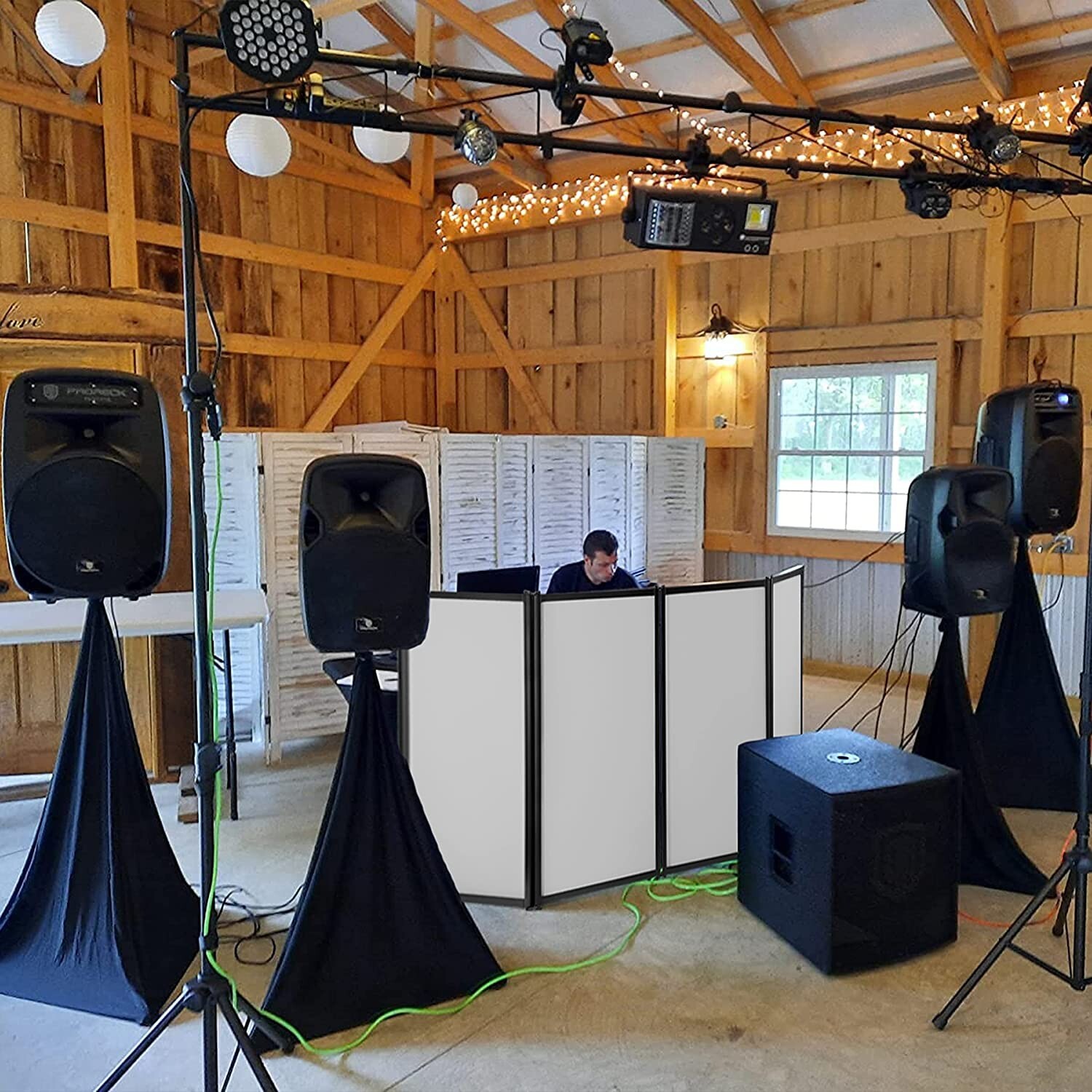 Proreck DJ Foldable Facade Portable Scrim Panel Black&white