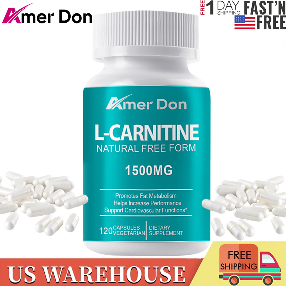 L-Carnitine 1500mg, High Potency Supports Natural Energy Production 120 Pills US