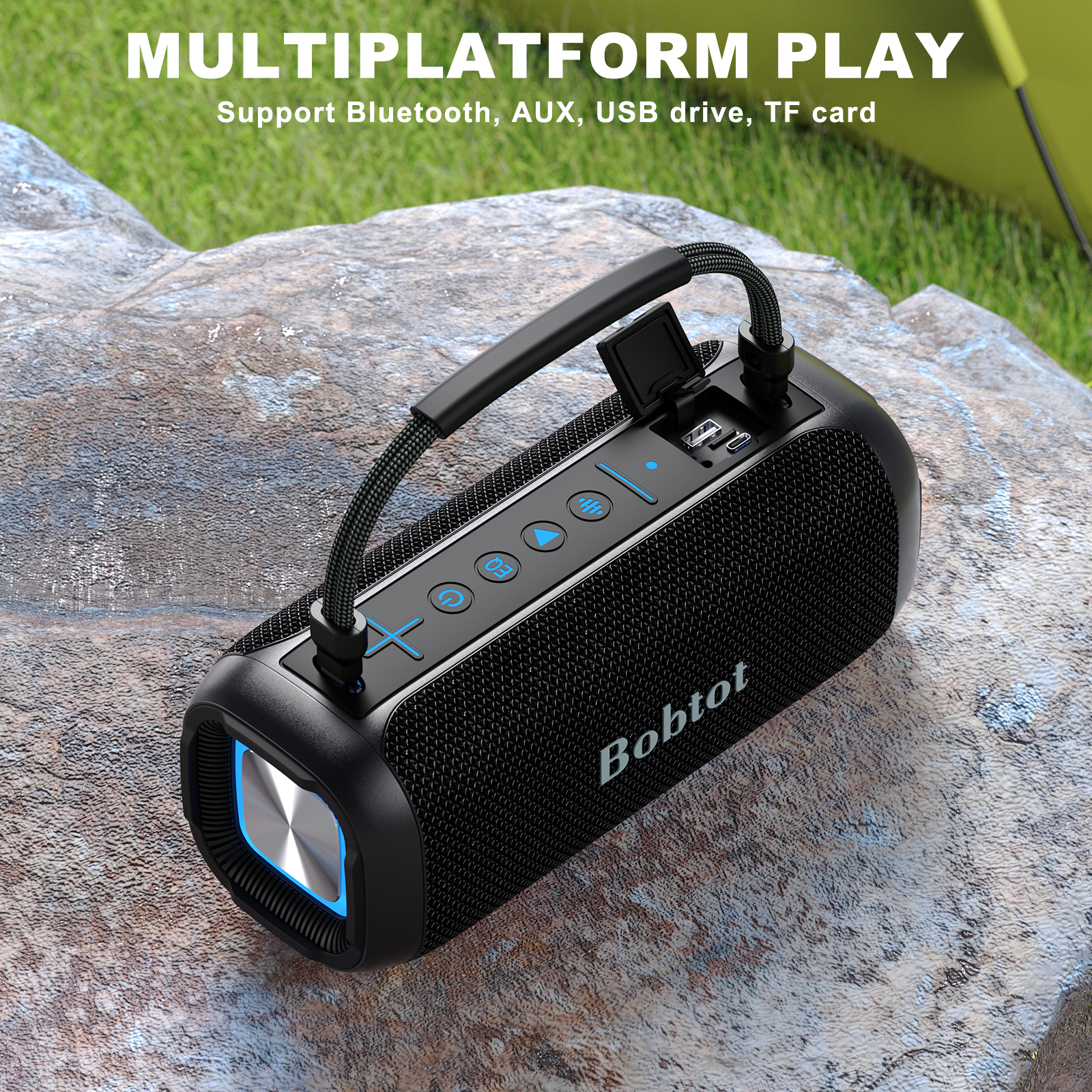 Karaoke Bluetooth Speaker Portable Waterproof Speaker with a Wireless Microphone