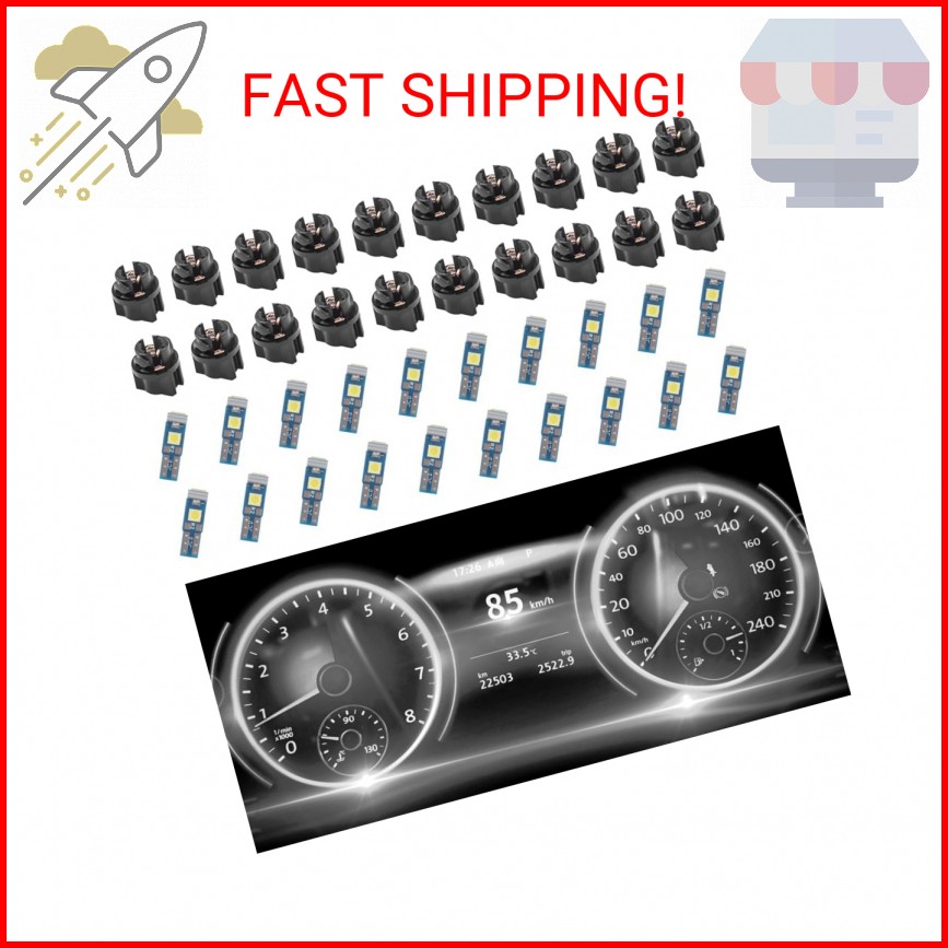 20PCS Car LED Dash Lights - Super Bright Instrument Cluster Light Bulbs with T5