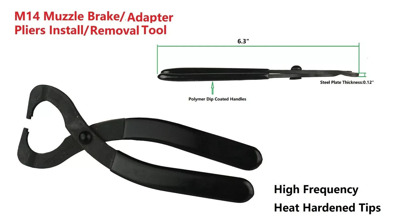 Pliers For Muzzle Brake & Adapter Installation & Removal Come With One Free Nut