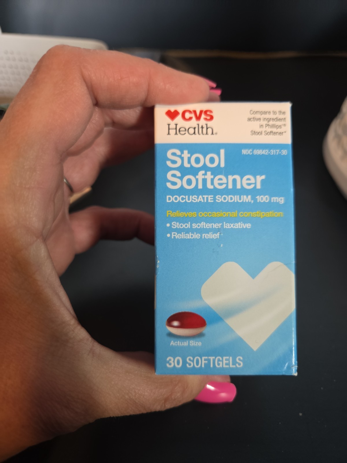 Sealed Box-CVS Health- Stool Softener 30 soft gels : Expiration Date 03/2028