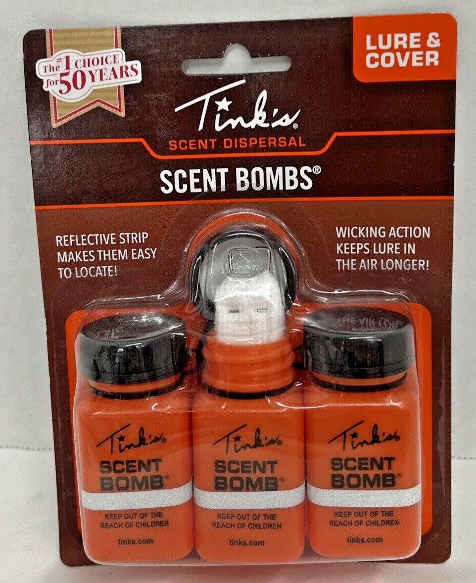 Brand New Tink's 3 Pack Scent Dispersal Scent Bombs - Lure and Cover - Hunting