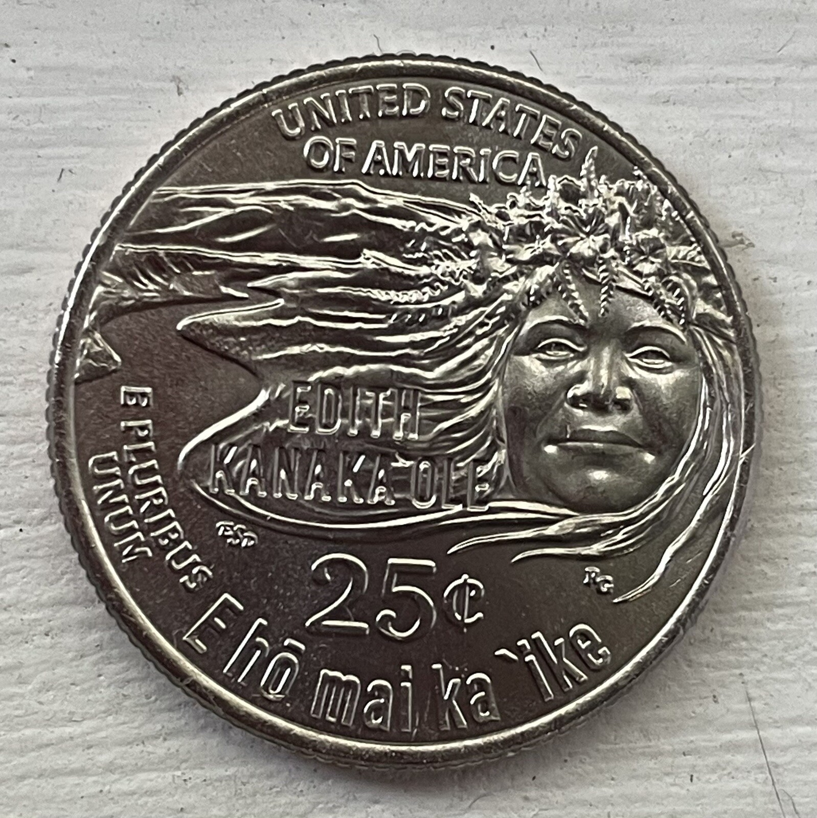 2023 P Edith Kanaka’ole Quarter BU “EDITH” Clashed Die Error