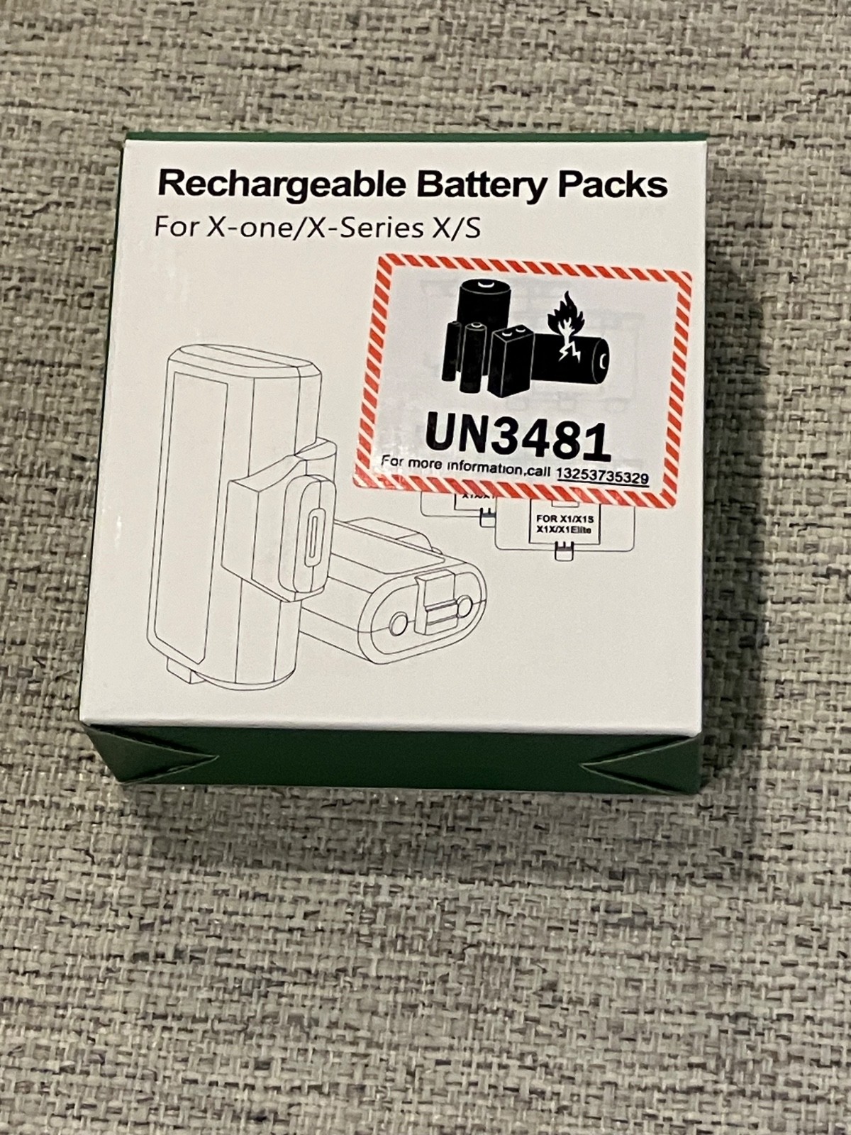 xbox one rechargeable battery pack - 2 battery pack - new - never used