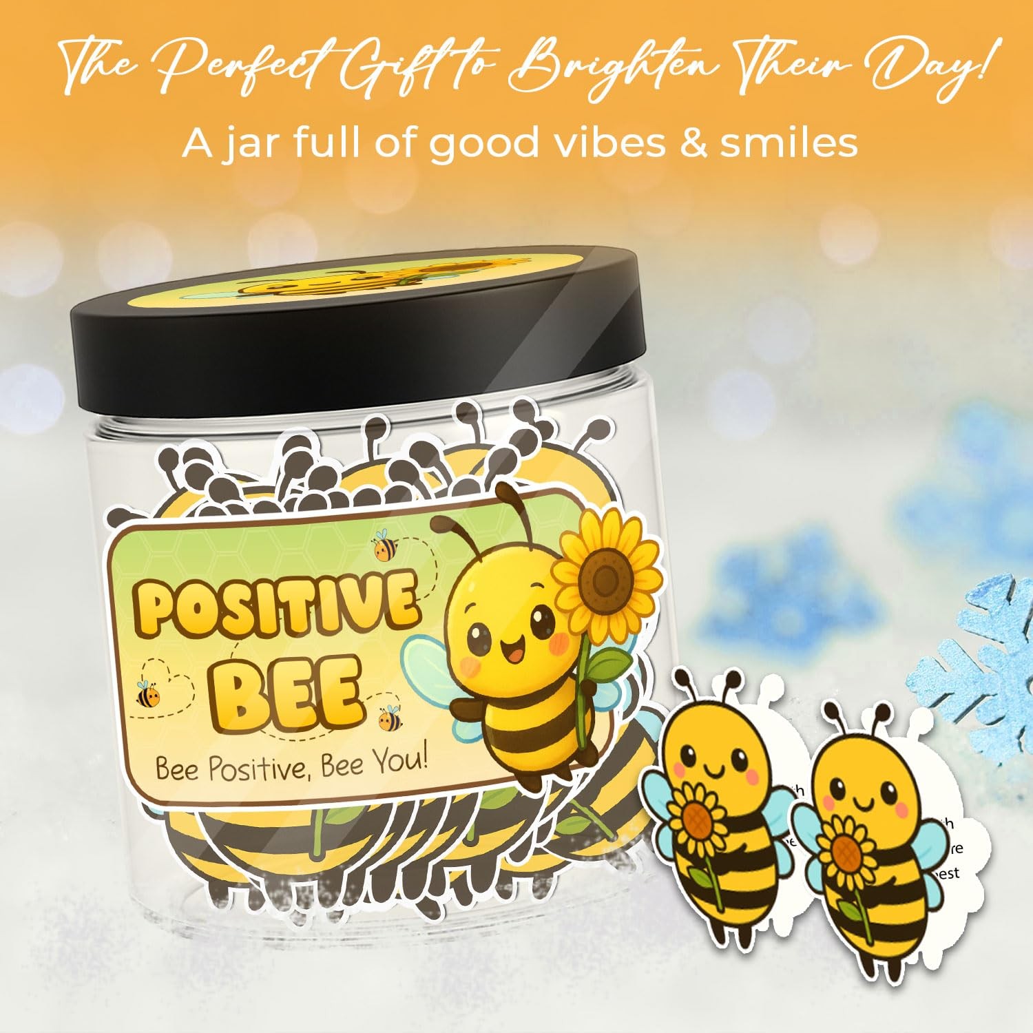 Musemory Positive Bee Jar, 60 Emotional Support Small,