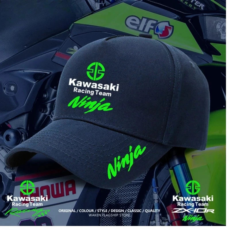 Kawasaki Racing Team Motorcycle Baseball Cap Kawasaki Ninja Hat