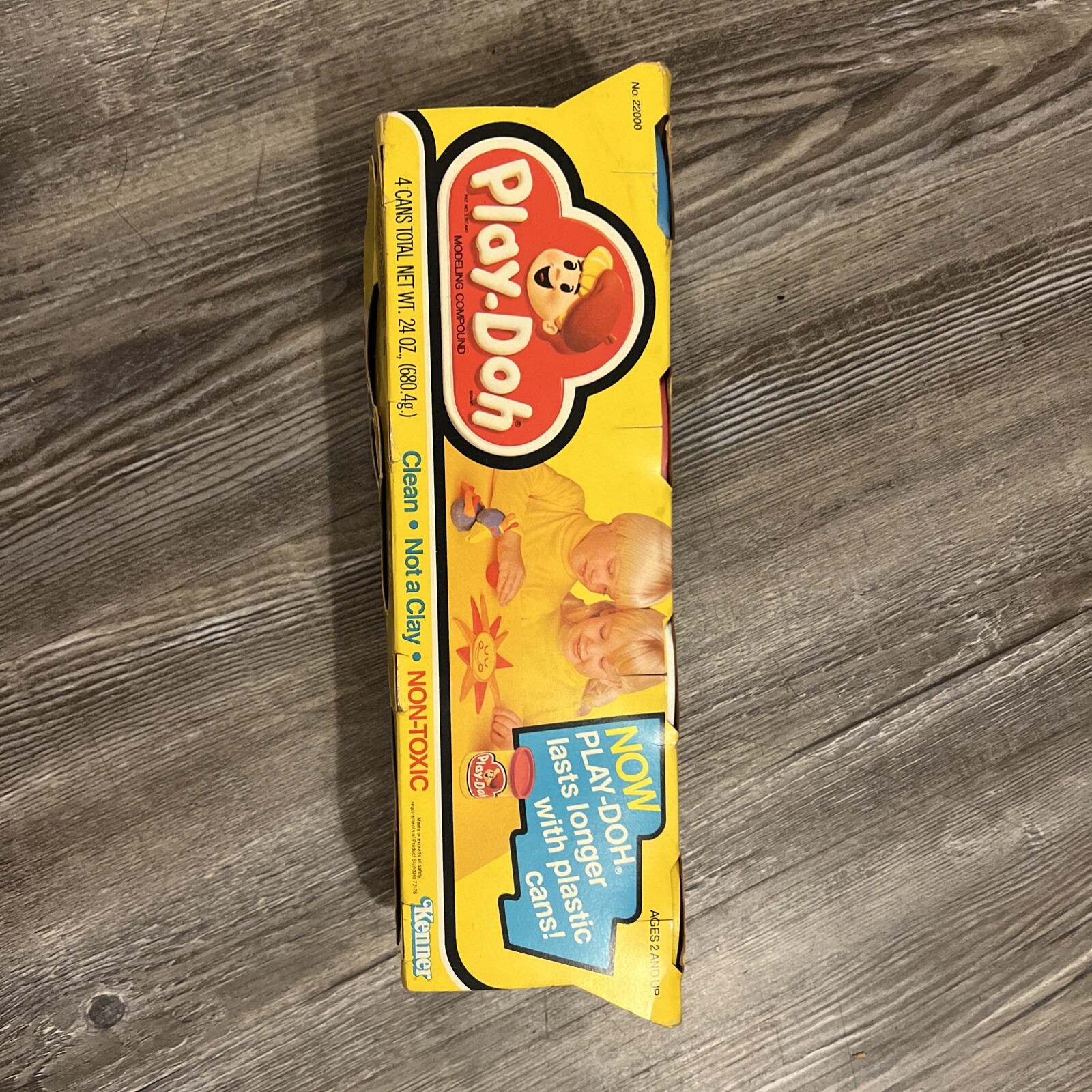 RARE Vintage 1984 Play-Doh Kenner Containers Retro Toys 4 Cans w/ Packaging H1
