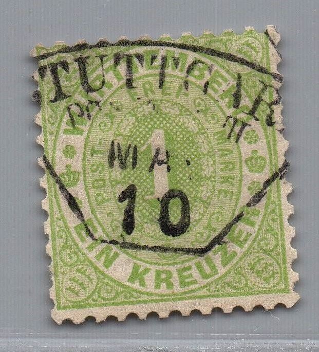 Württemberg Michel number 43 stamped