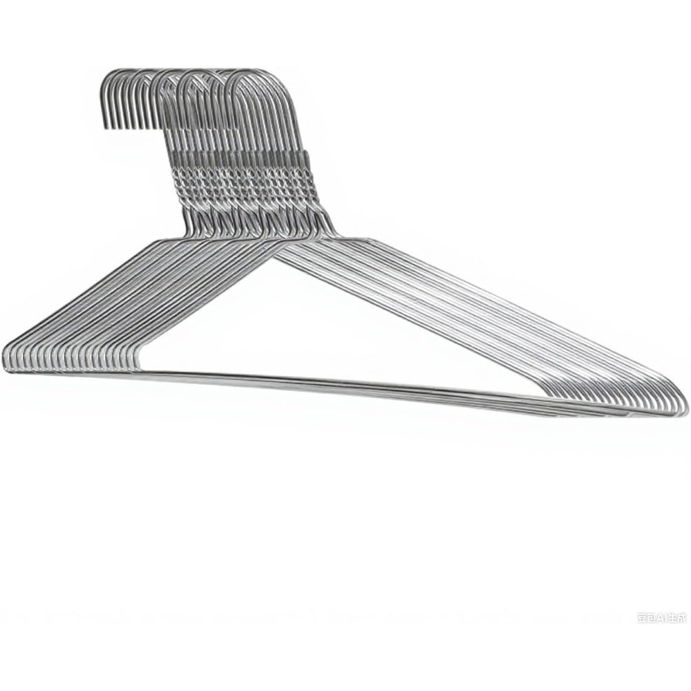 Silver Wire Hangers 20 Pack for Shirts Coats and Clothing Storage
