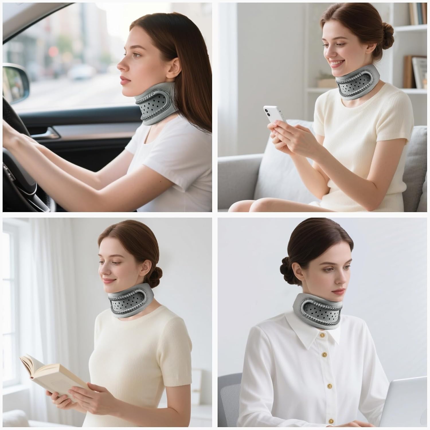 Adjustable Neck Brace Support Wrap,Support Cervical Collar,Relieve Neck Pressure