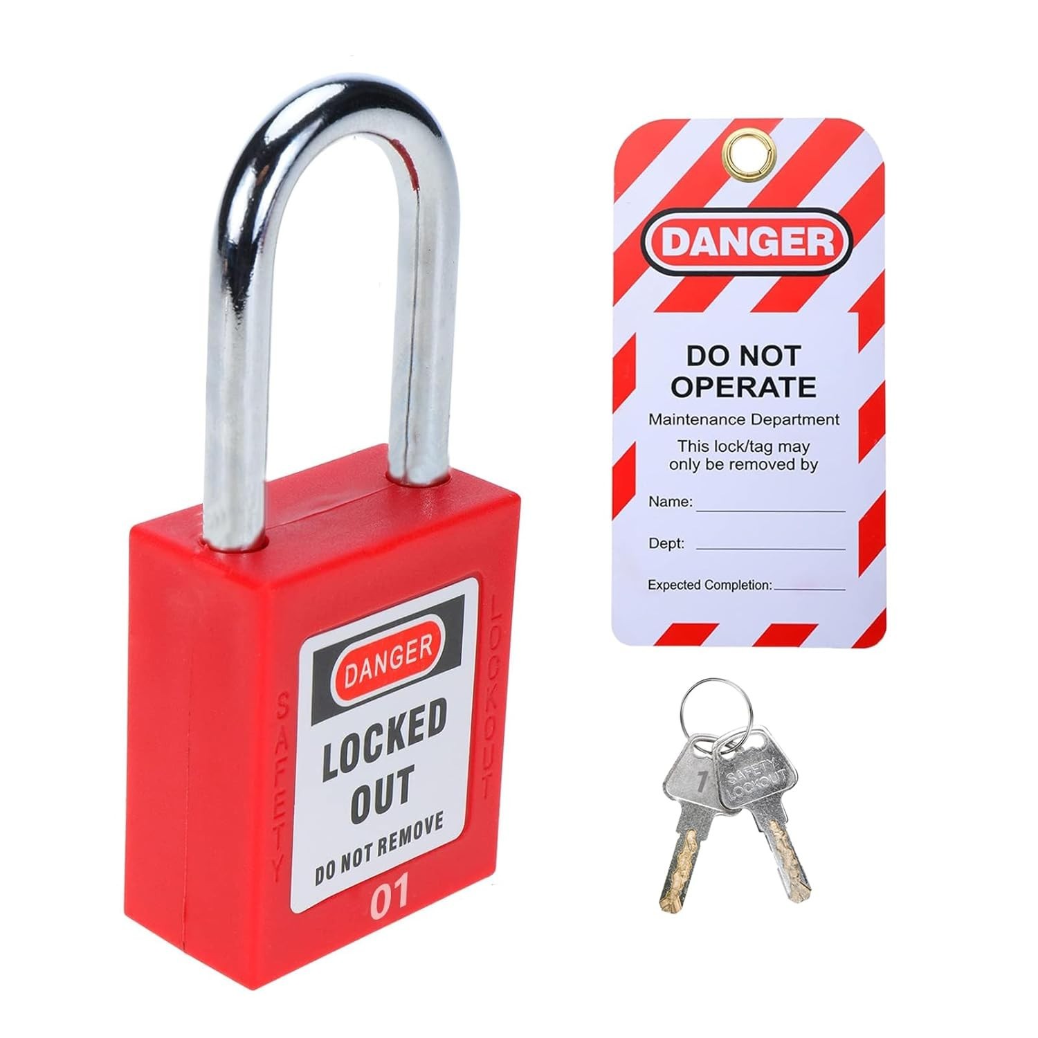 Lockout Tagout Locks, 20pcs Safety Locks Keyed Differently(Come with 1pcs Master