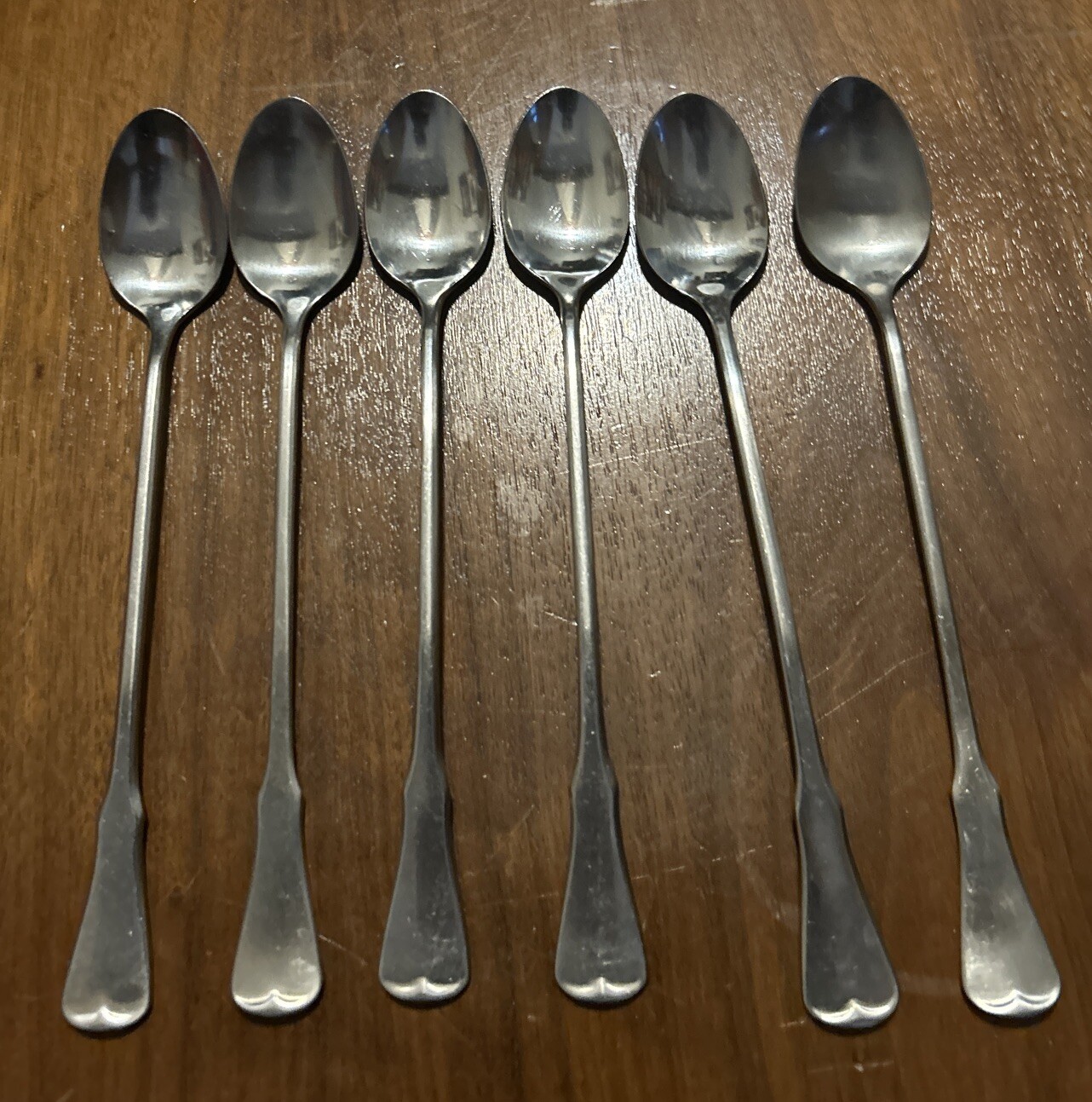 6 Iced Tea Spoons ONEIDA Community PATRICK Henry Stainless Flatware