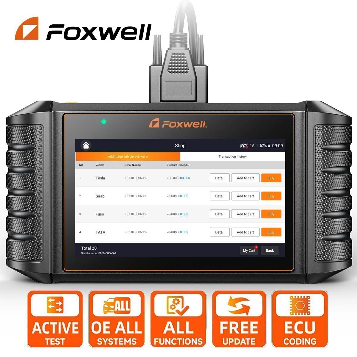 For Nissan Bidirectional Automotive OBD2 Scanner Car Diagnostic Tool E-CU Coding