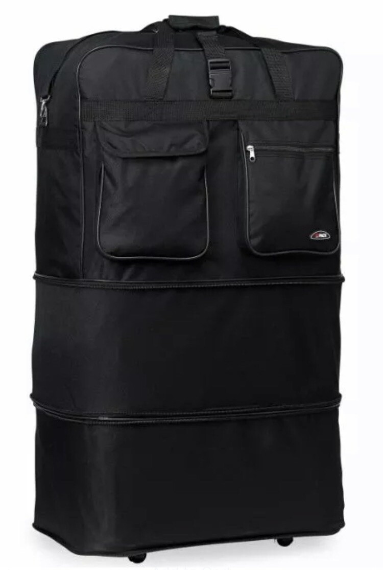 30” E xpandable Rolling Duffle Bag Wheeled Spinner Suitcase