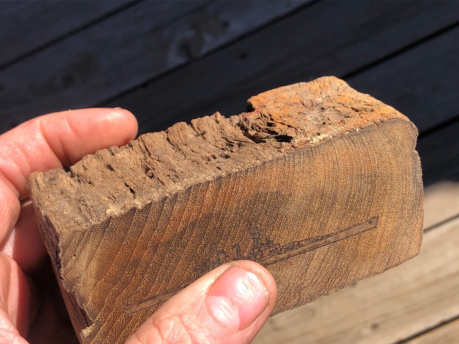 US NAVY ARTIFACT WWII TEAK RELIC FROM DECK OF WW2 BATTLESHIP USS NORTH CAROLINA
