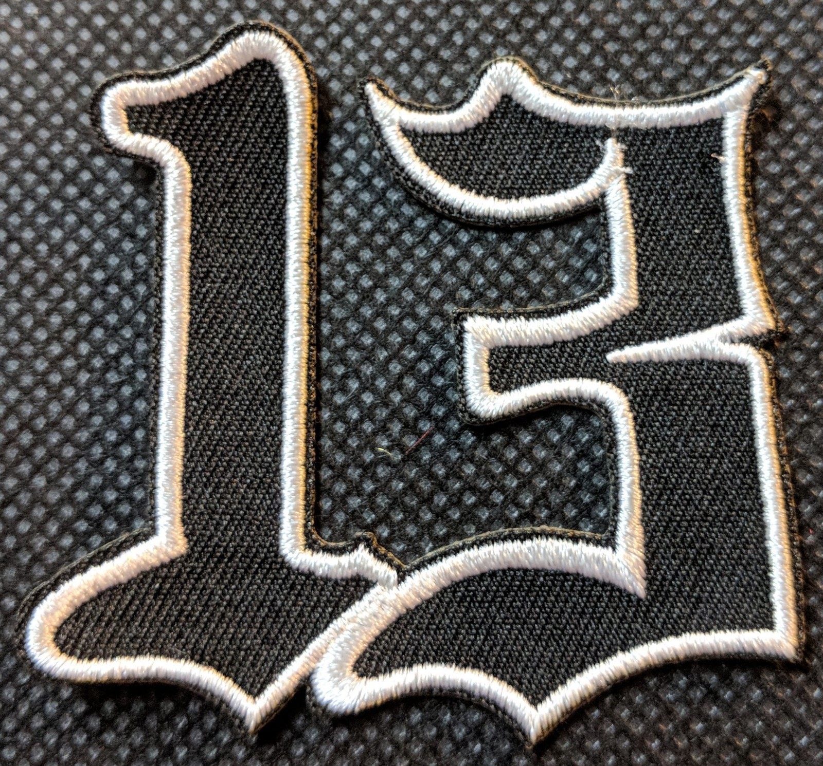 Number 13 White on Black # 13 Patch Motorcycle Patch Biker Patch Veteran Patch