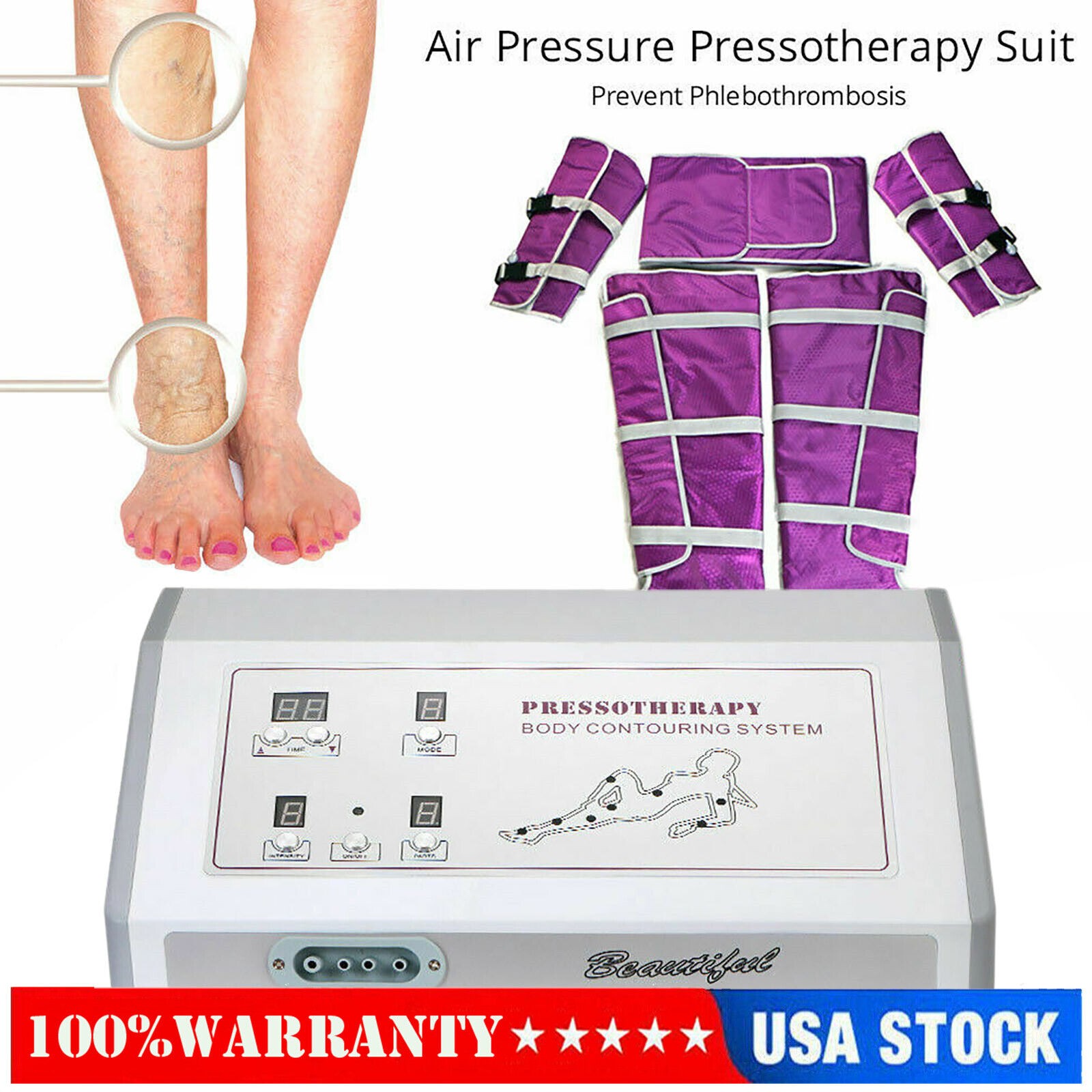 Pressotherapy Air Pressure Suit Body Relaxation Lymphatic Drainage Massager