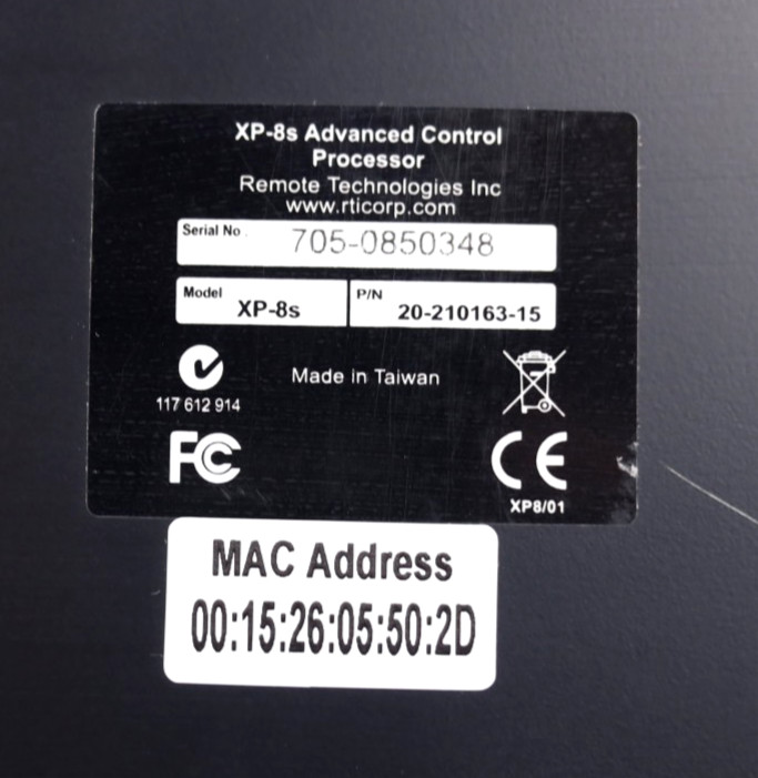 RTI XP-8S Advanced Control Processor w713