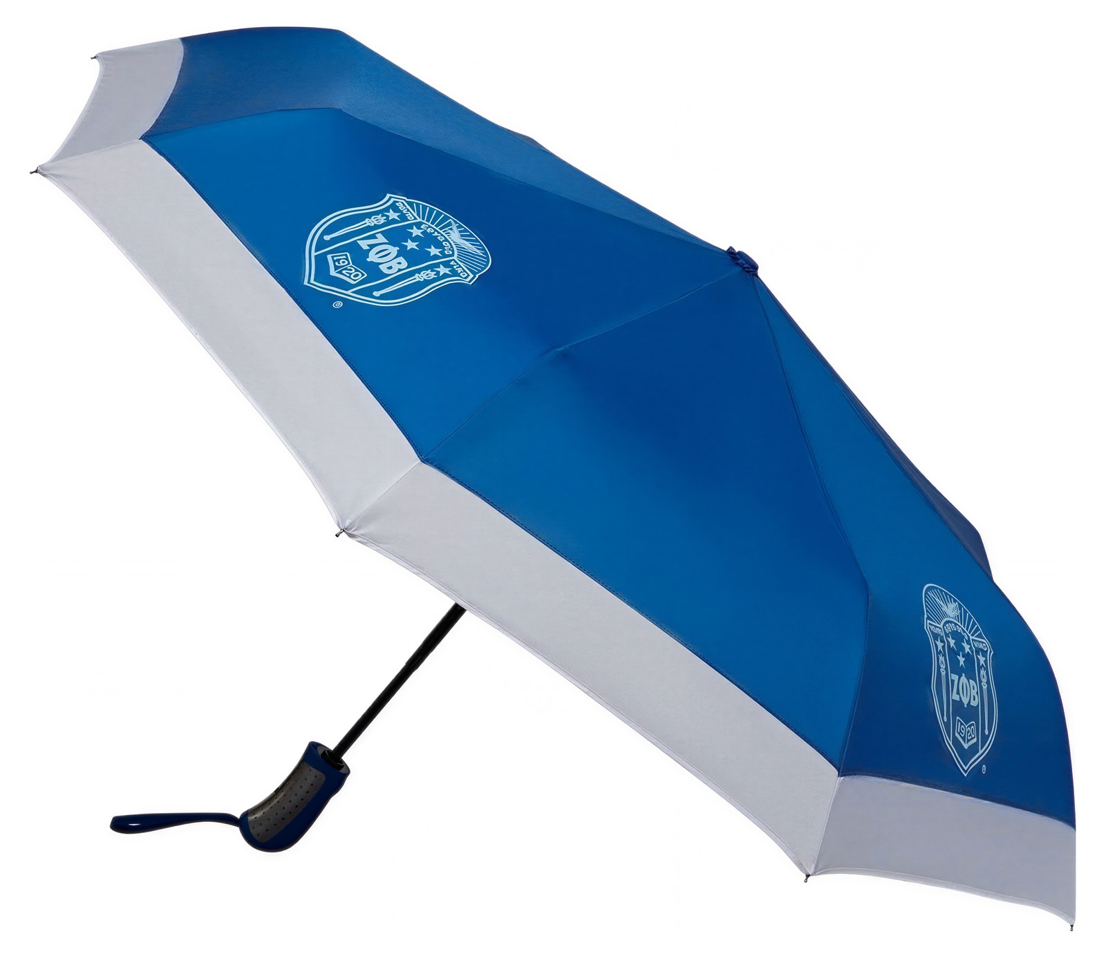 Zeta Phi/&Phi; Beta Mini Hurricane Umbrella [Blue/White - 23"]