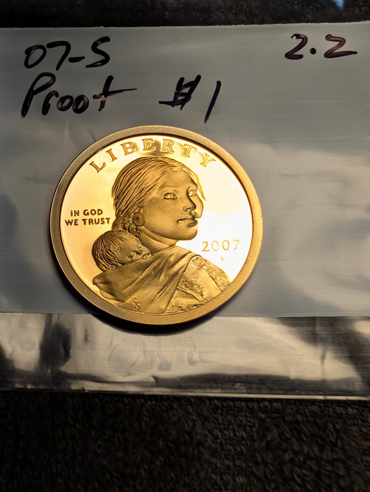 2007-S Proof  Sacagawea Dollar  ** From Proof Set **