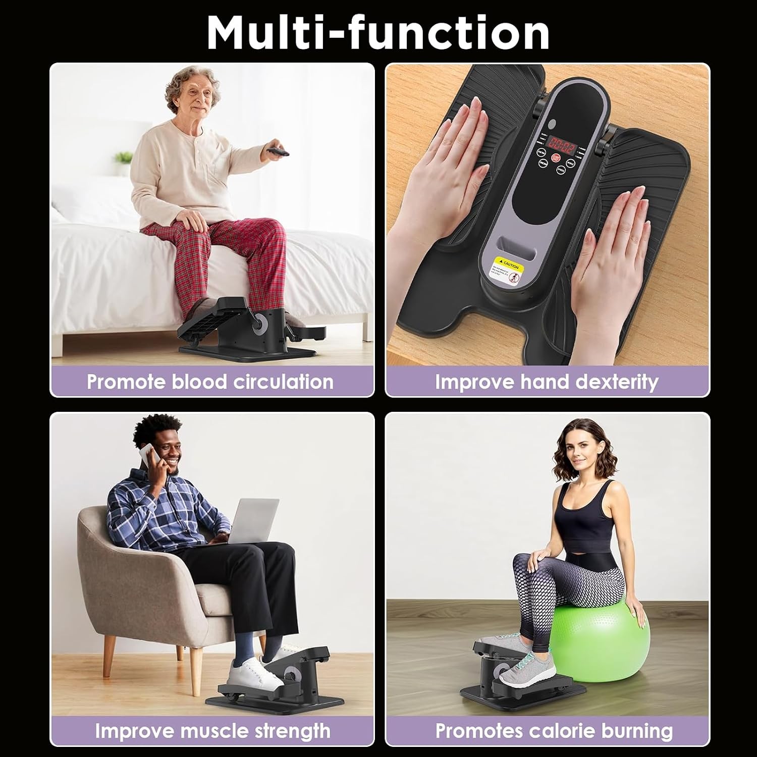 Mini Elliptical Machine for Leg Exerciser Portable Seated Foot Pedal Exerciser