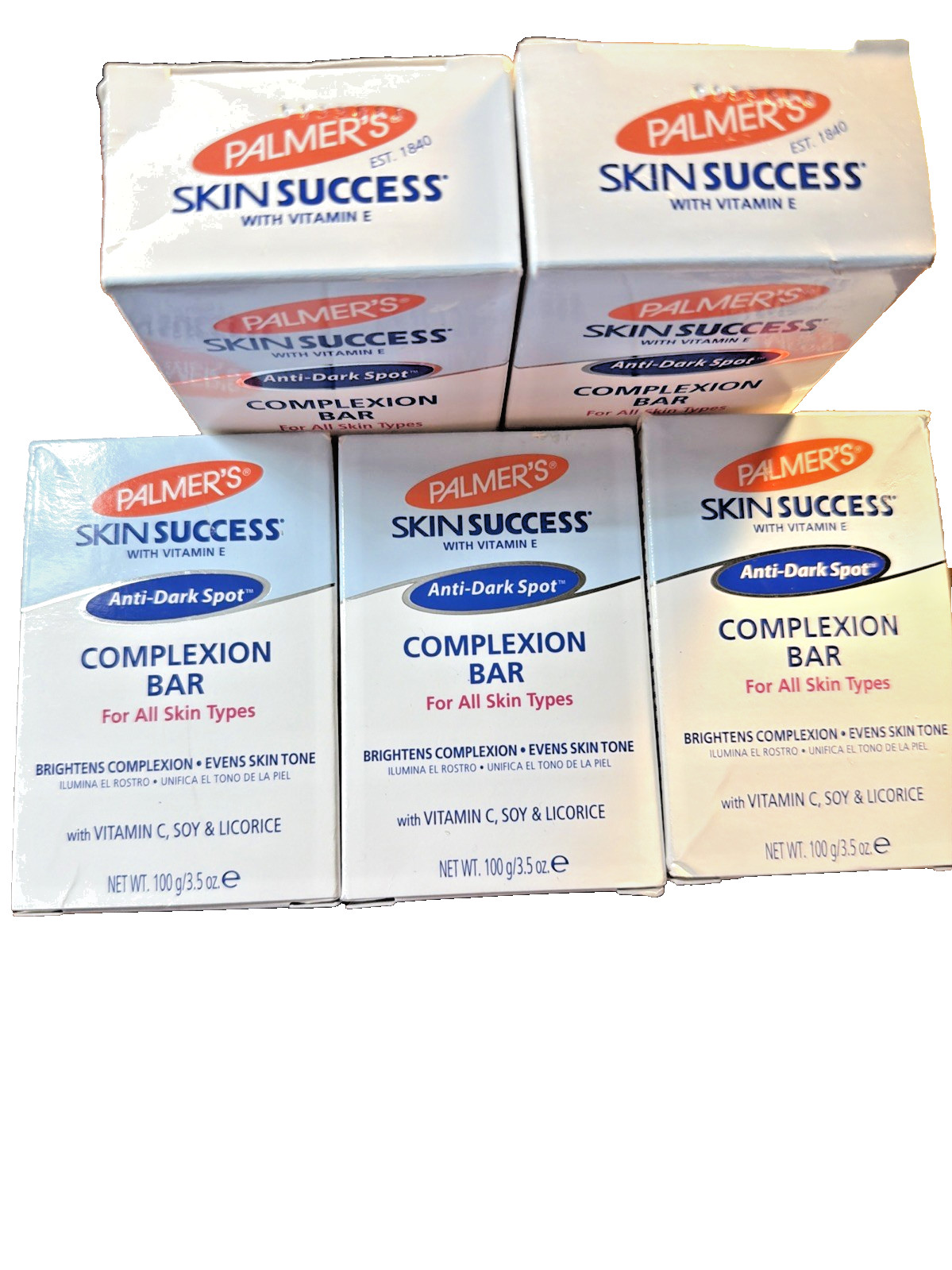 5 Palmers Skin Success Complexion Bar Anti Dark Spot Soap 5  Pack Vitamin C & E