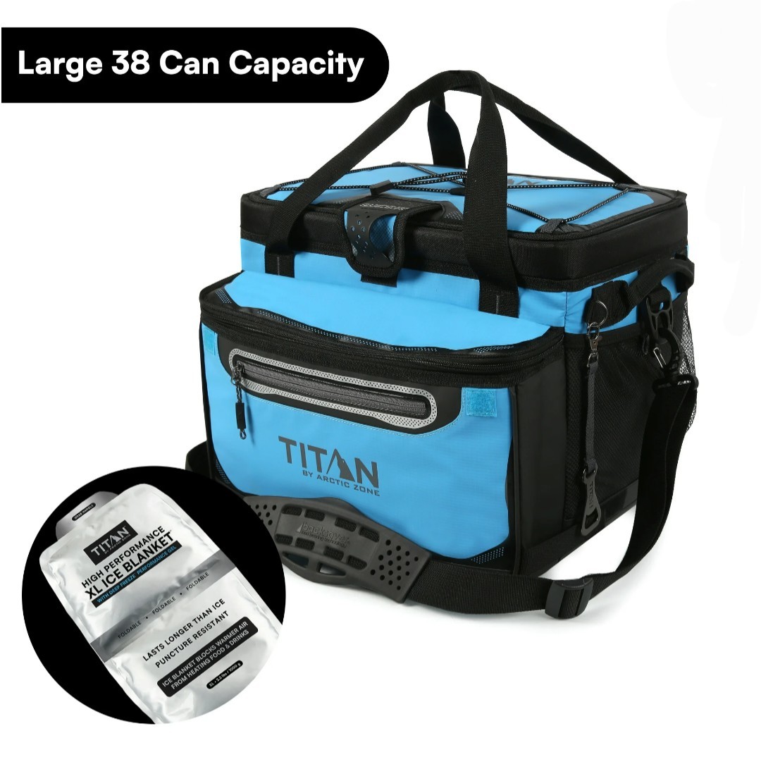 Titan by Arctic Zone 38-Can, 25-Quart Ice-Free Zipperless Soft Cooler