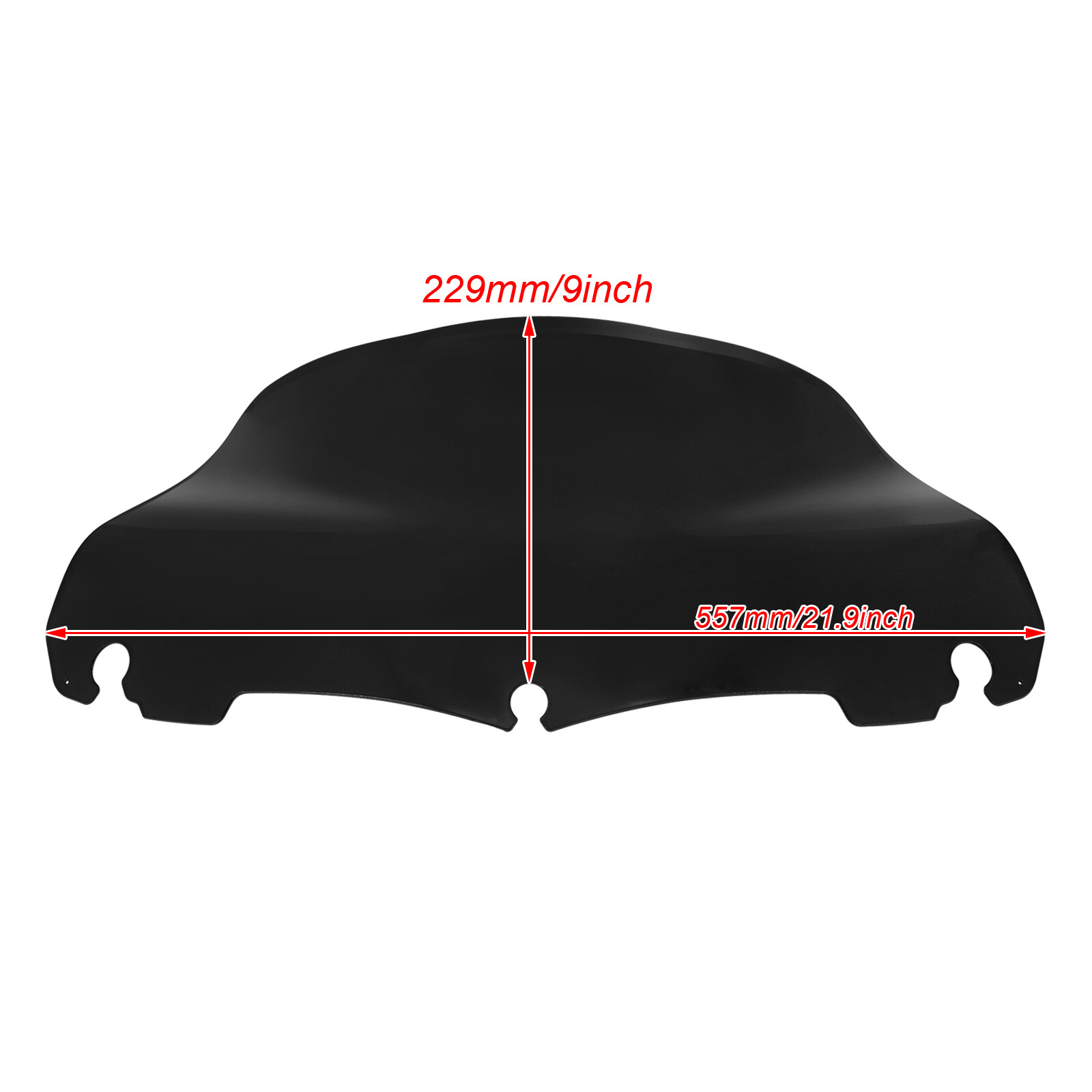 9" Black Wave Windshield Windscreen Fits For Harley Electra Tri Glide 2014-2023