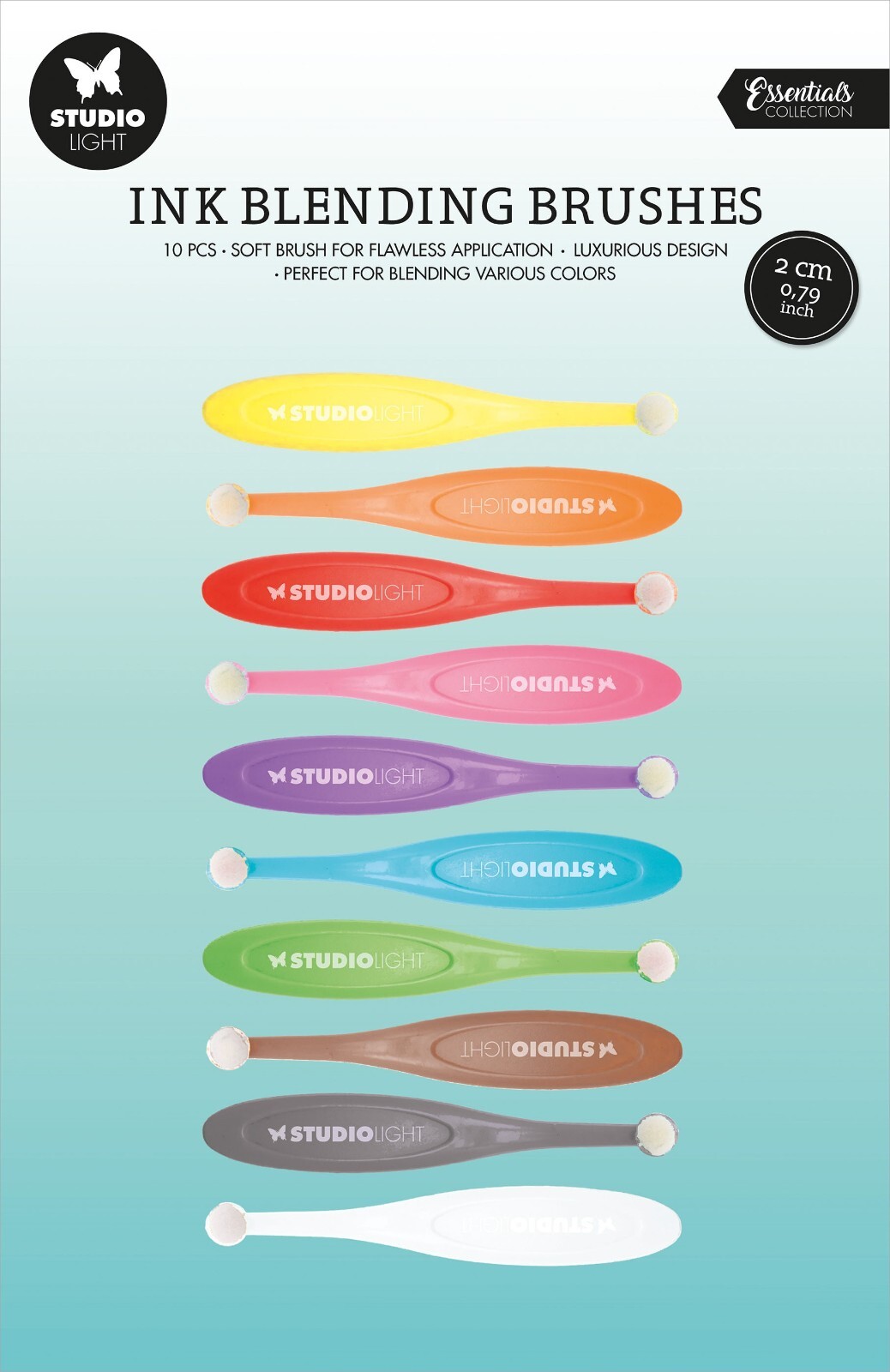 Studio Light Essentials Ink Blending Brushes 10mm 10/Pkg #SLESBBRU05