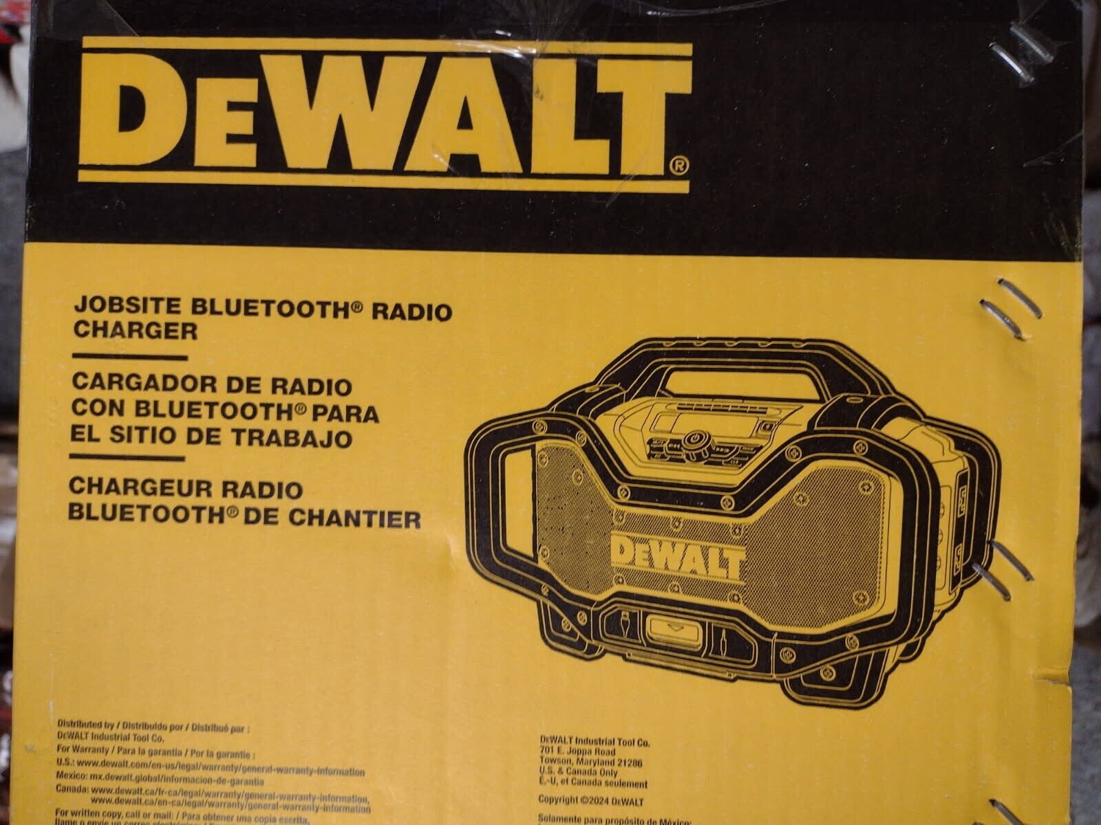 UNOPENED -DeWalt DCR025 20V/60V FlexVolt Jobsite Bluetooth Battery Charger Radio