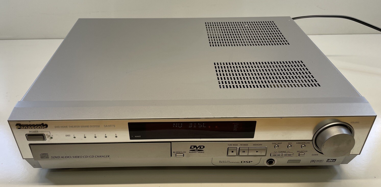 PANASONIC SA-HT75 Home Theater Receiver Sound System 5 Disc Changer DVD/CD