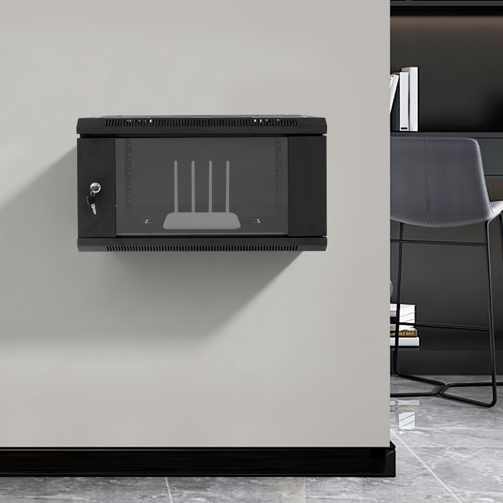 Wall Mount Lockable Network Server Cabinet IP20 Steel Data Equipment Enclosure