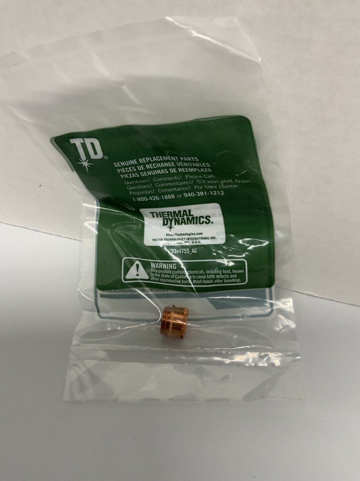 Thermal Dynamics 9-8245 Shield Cap Machine, 40 Amps