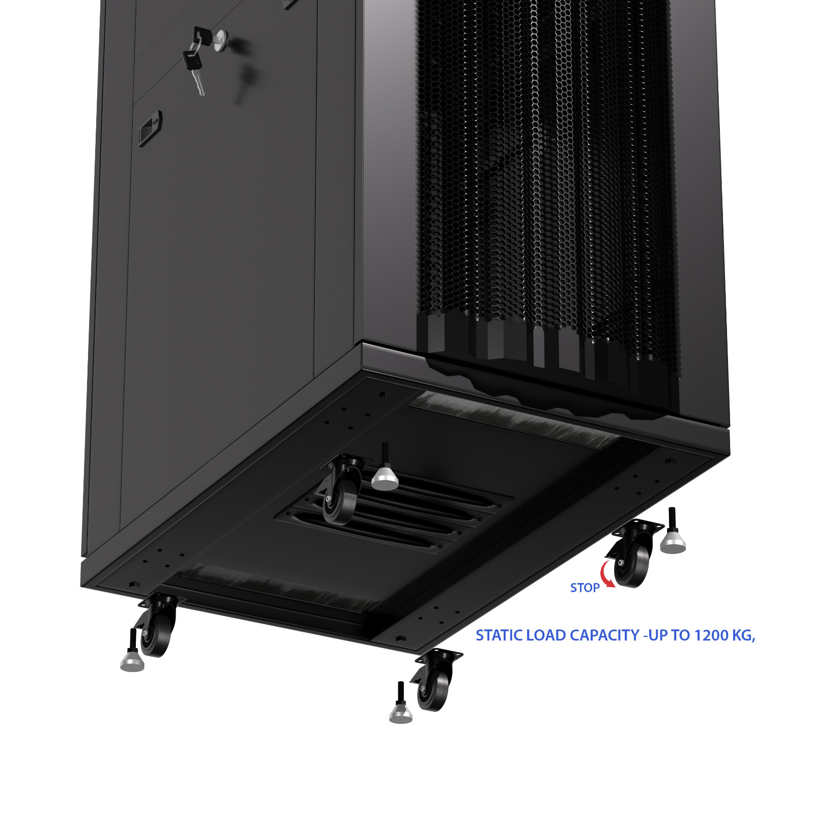 Sysracks 27U 32'' Deep IT Network Data Server Rack Cabinet Mesh Vented Door