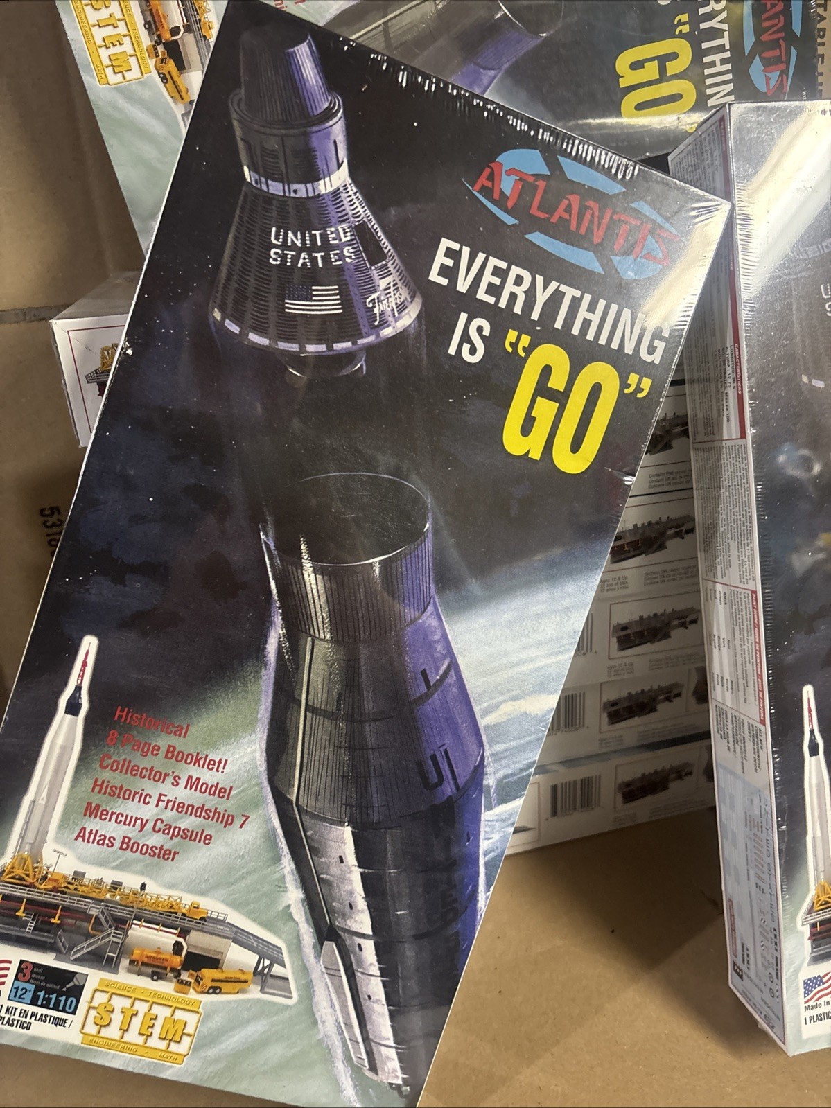 (1) Atlantis Mercury Capsule and Atlas Booster - Everything is "GO" Scale 1:110