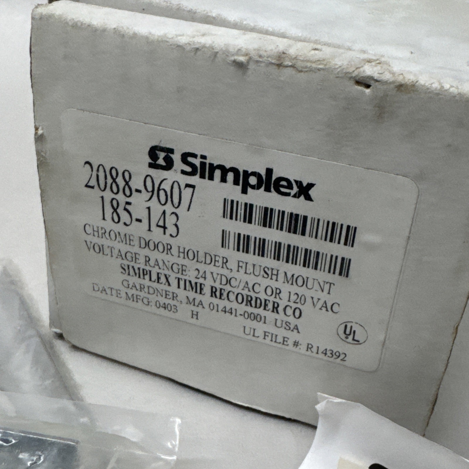 SIMPLEX 2088-9607 185-143 Chrome Door Holder Flush Mount 120 VAC 24 VDC/AC
