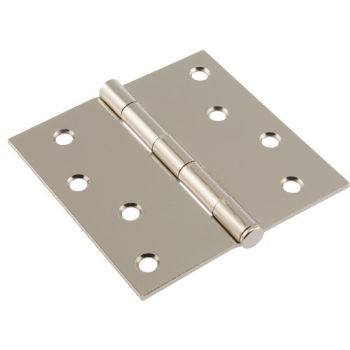 Hardware Essentials Square Corner Door Hinge Nickel (4")