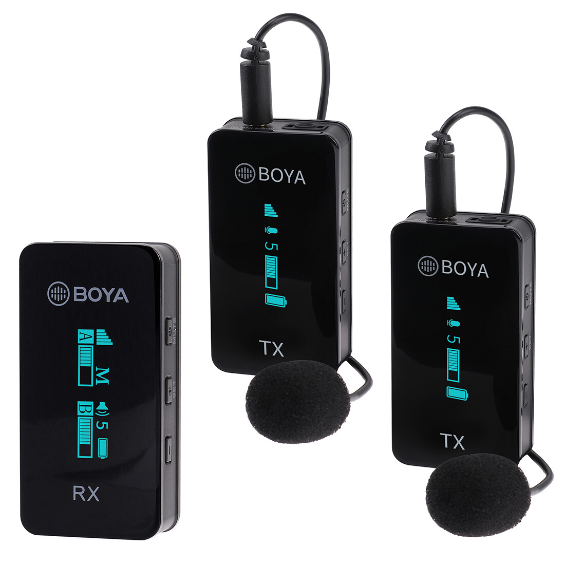 BOYA BY-XM6-S2 Wireless Lavalier Microphone 2.4GHz Kit for Vlog Live Streaming