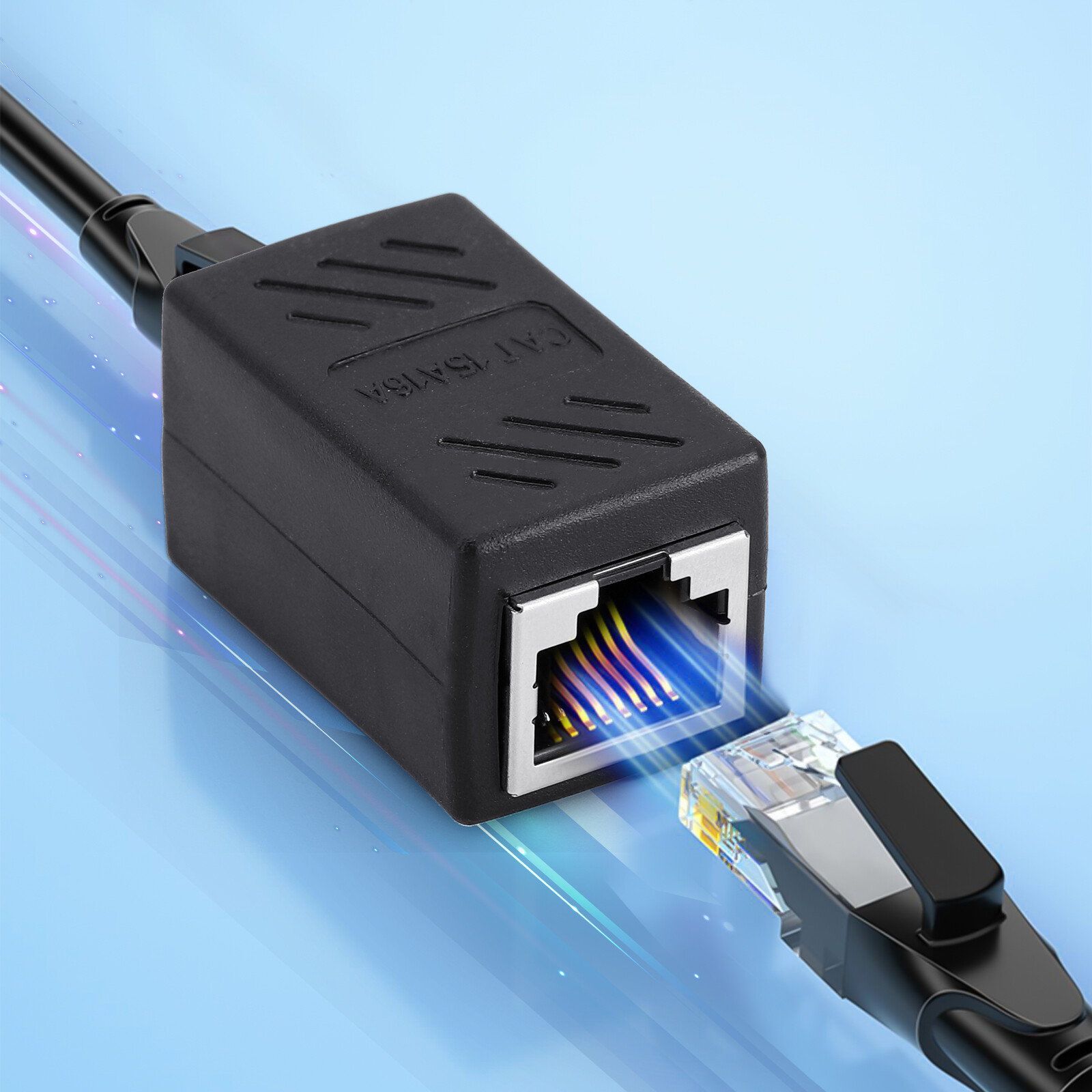 1-5PACK RJ45 Inline Coupler Cat6/Cat5e Ethernet Network Cable Extender Connector