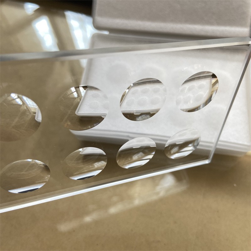 1PC 8Wells 5mm Thickness Circular Concave Cavity Optical Glass Microscope Slides