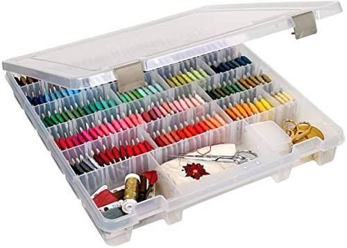 ArtBin 9101AB Super Satchel Slim with Removable Dividers, Art & Craft Organizer,