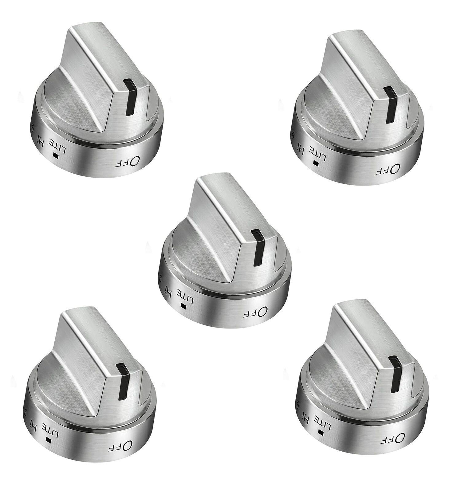 GE JGBS66REK5SS Gas Range Oven Burner Knobs (5 Pack)