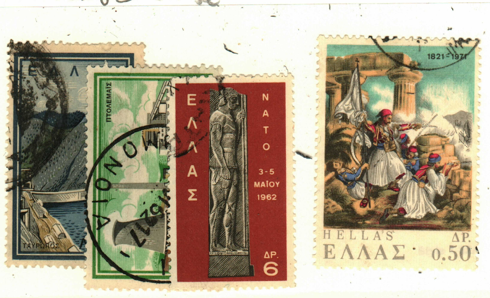 Greece #728, 730,738,1008 used